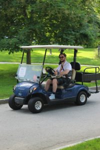 Sean Crancher golf cart